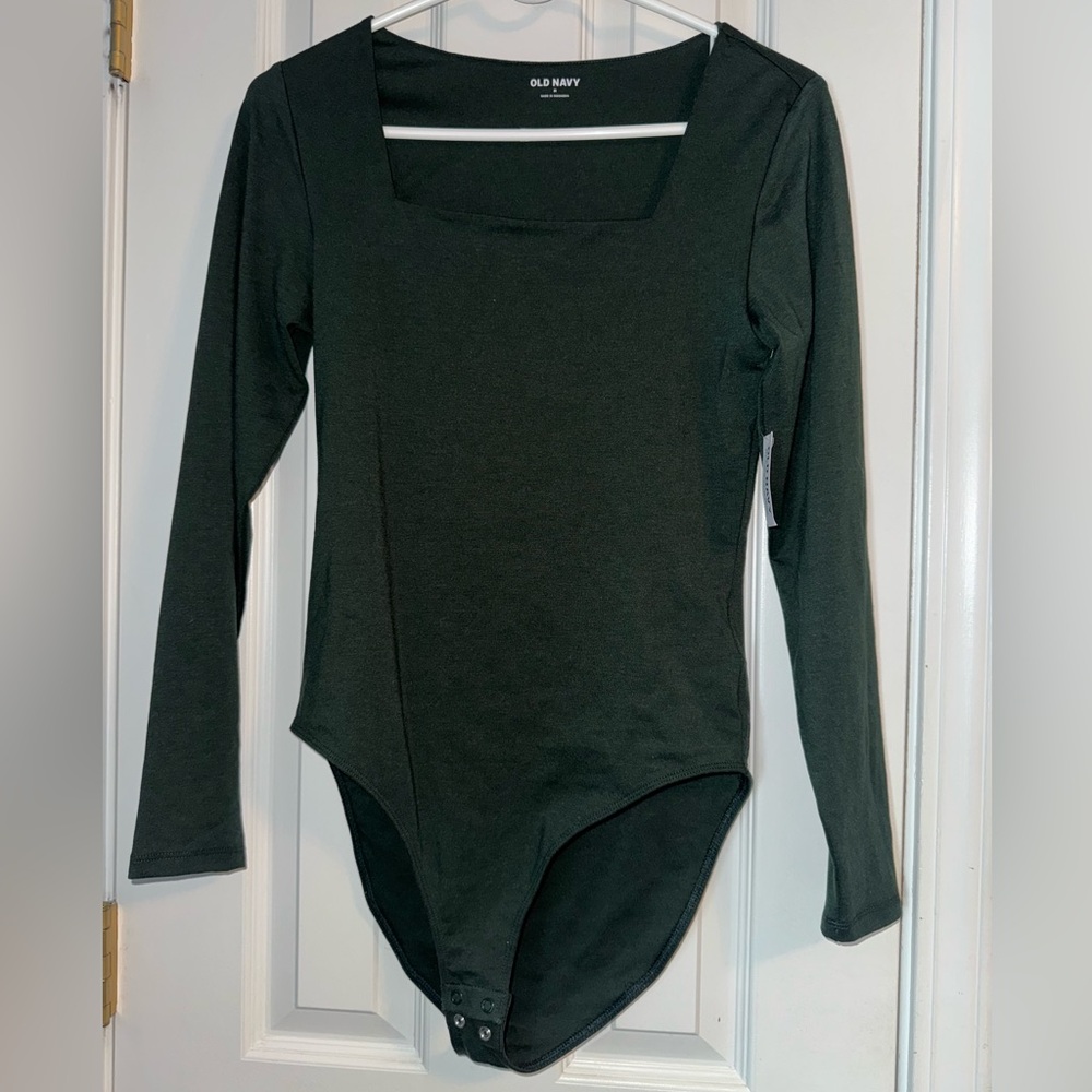 Old Navy Green Long Sleeve Bodysuit
